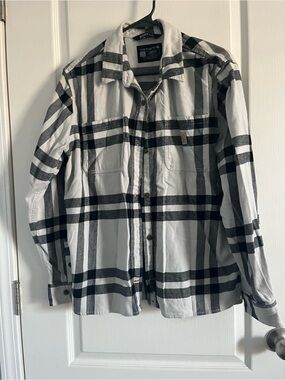 Women’s Carhartt Black & White Plaid Button-Front Shirt Jacket